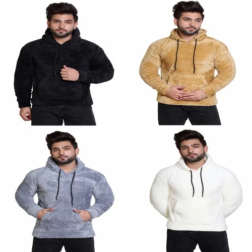 Men Full Sleeve Solid Hooded Sweatshirt || BWTGO6