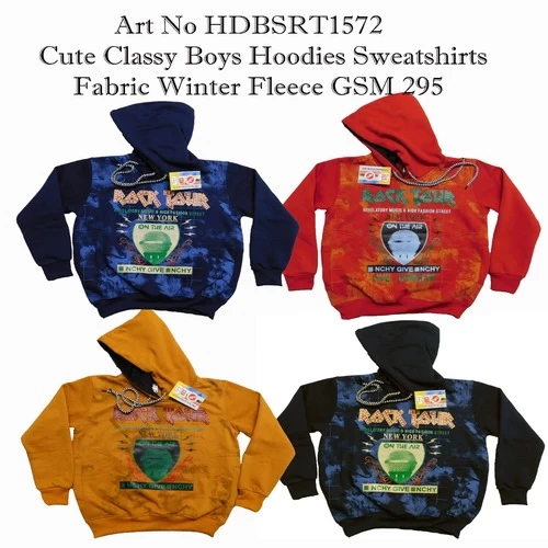 Boys Full Sleeve Graphic Print Hooded Sweatshirt || QGPA5F