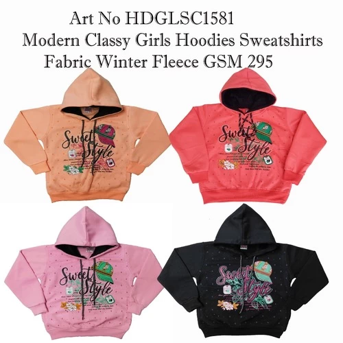 Girls Full Sleeve Graphic Print Hooded Sweatshirt || 74SJLK