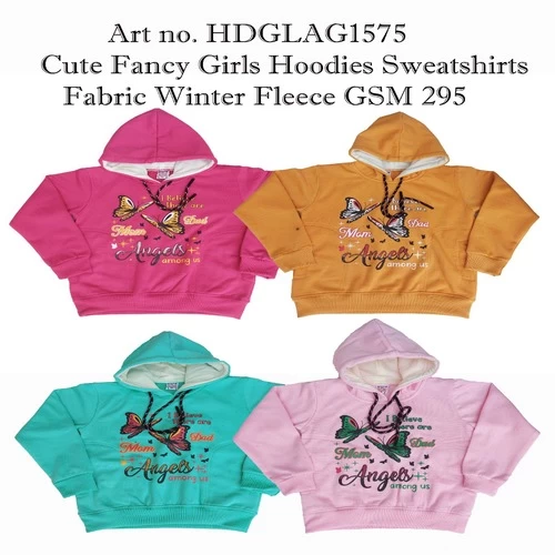 Girls Full Sleeve Graphic Print Hooded Sweatshirt || 3QCS73
