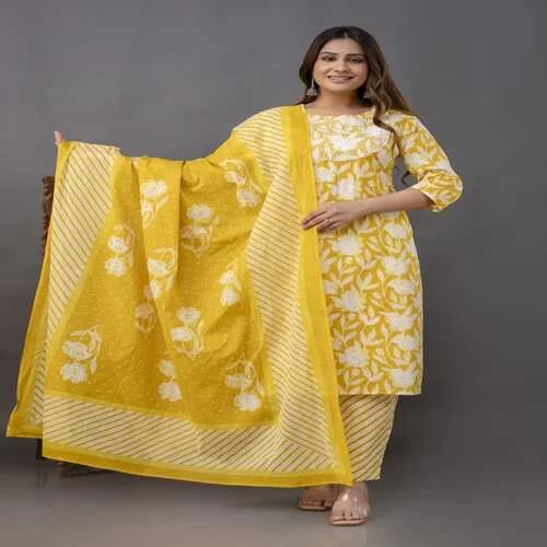 Kurti with pant and dupatta