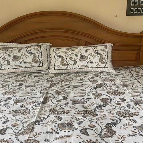 Rajasthani Printed Double Bed sheet set with two pillows