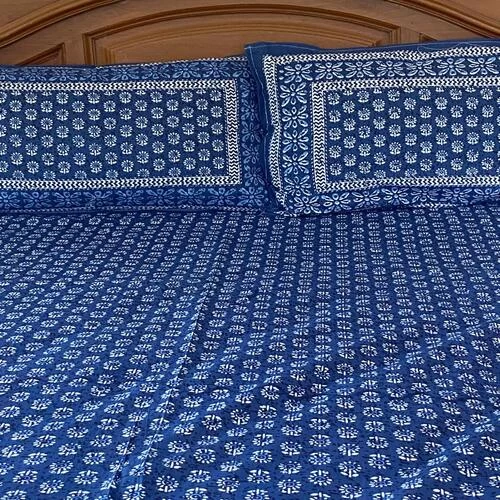 Rajasthani Printed Double Bed sheet set with two pillows