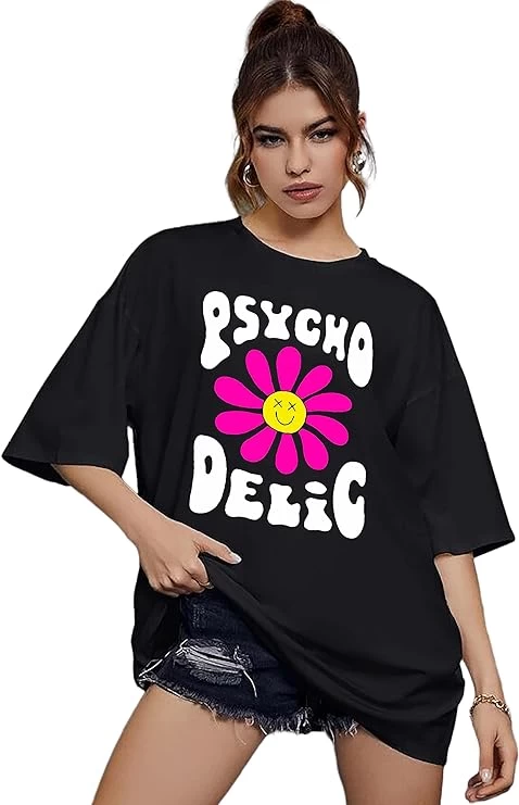 London Hills Women's Casual Printed Round Neck || Phycho Women T-Shirt