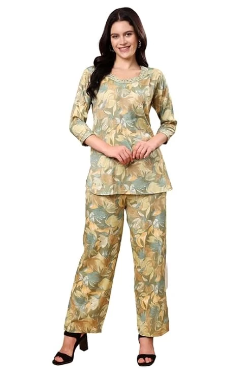 London Hills Women Printed Kurta with Pant || Salwar Suit Set for Women ||  LH_W