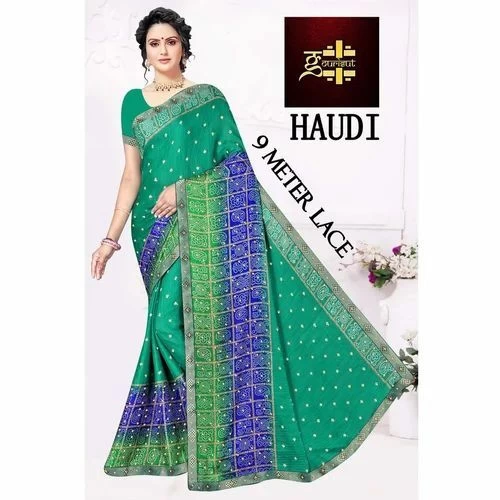 YASHO BHUMI Moss Saree (Haudi) Chiffon Saree || KRMW43