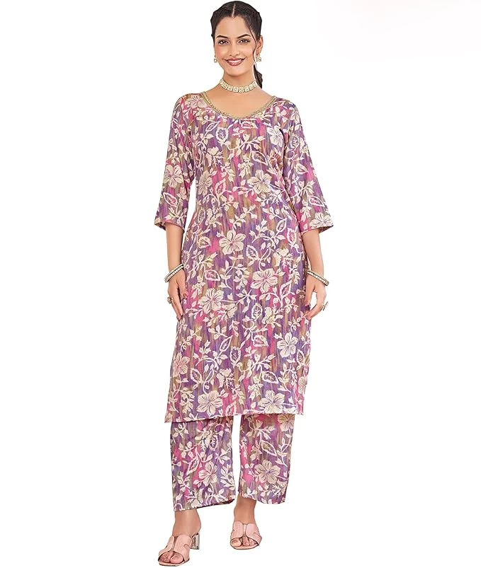 London Hills Women Printed Kurta with Pant || Women Kurta Set || Plazo Kurti Set
