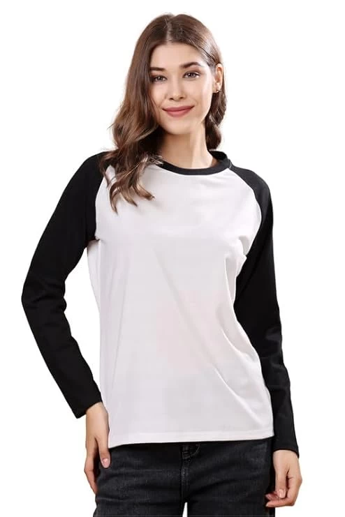 London Hills Raglan T-shirts for Women || Women Raglan Sleeve Tshirt || LH167BLA