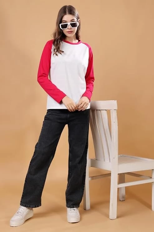 London Hills Raglan Tshirts for Women || Women Raglan Sleeve Tshirt || Full Slee