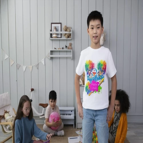 Kids Happy Holi t-Shirt Round Neck Half Sleeve || YT3UDD