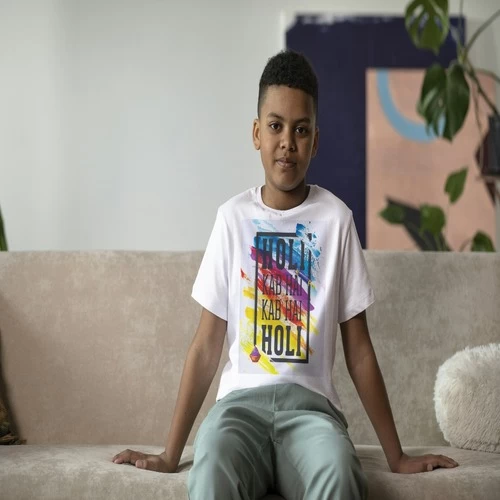 Kids Happy Holi t-Shirt Round Neck Half Sleeve || NW9LEL