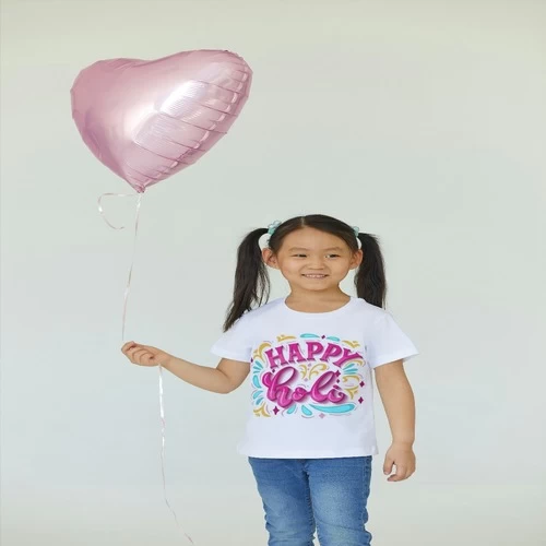 Kids Happy Holi t-Shirt Round Neck Half Sleeve || HN33LC
