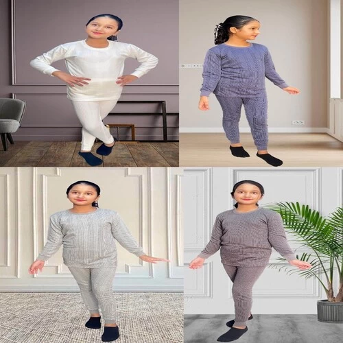 Stylish Winter cotton Thermal set, Top Bottom set, Iner wear, Night Suits for ki